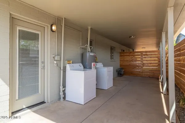 a view of a storage & utility room