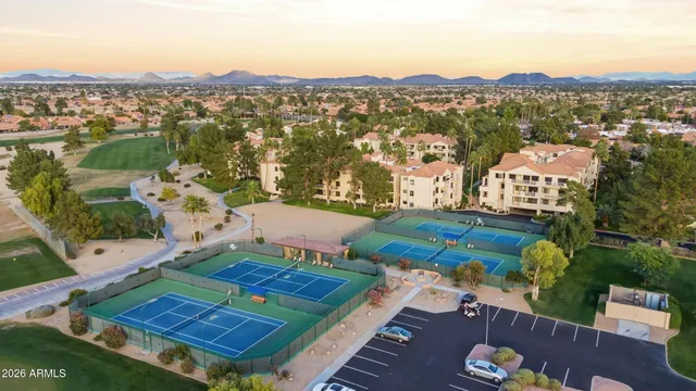 an aerial view of multiple house