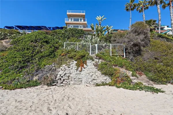 a view of a backyard of a house