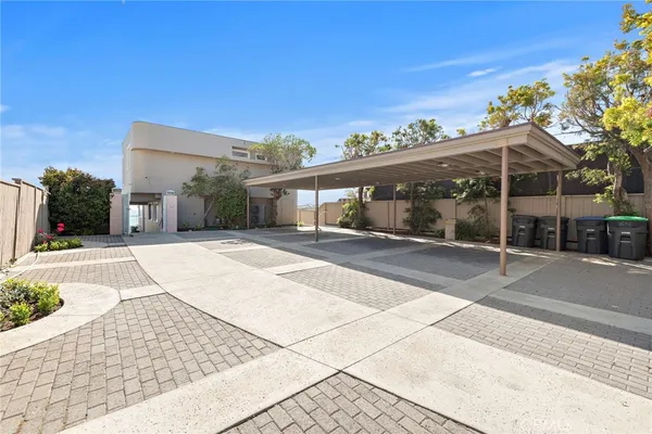 a outdoor view of a house with a patio