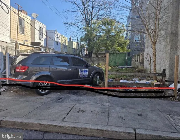 a car parked in the side of the road