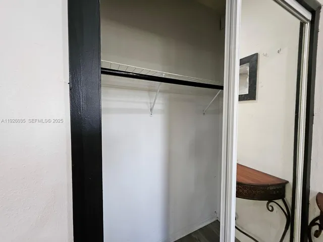 a close view of closet