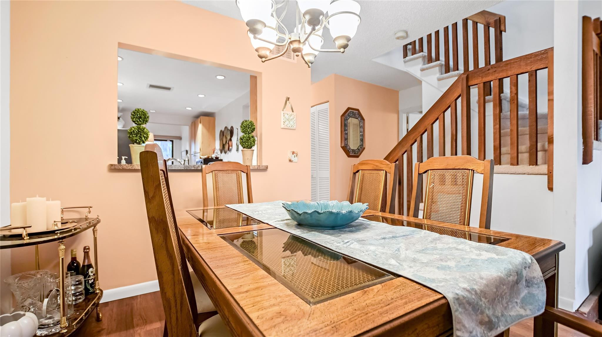 4285 South Pine Island Road, Unit 4285 Davie, FL 33328 - Photo 11 of 35 a view of a dining room with furniture and a chandelier