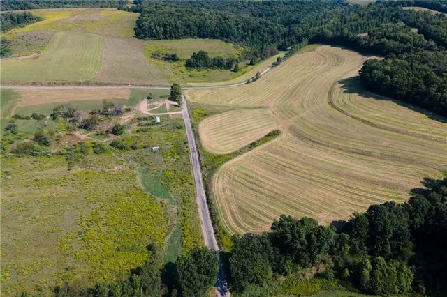 a view of a swimming pool with a yard
