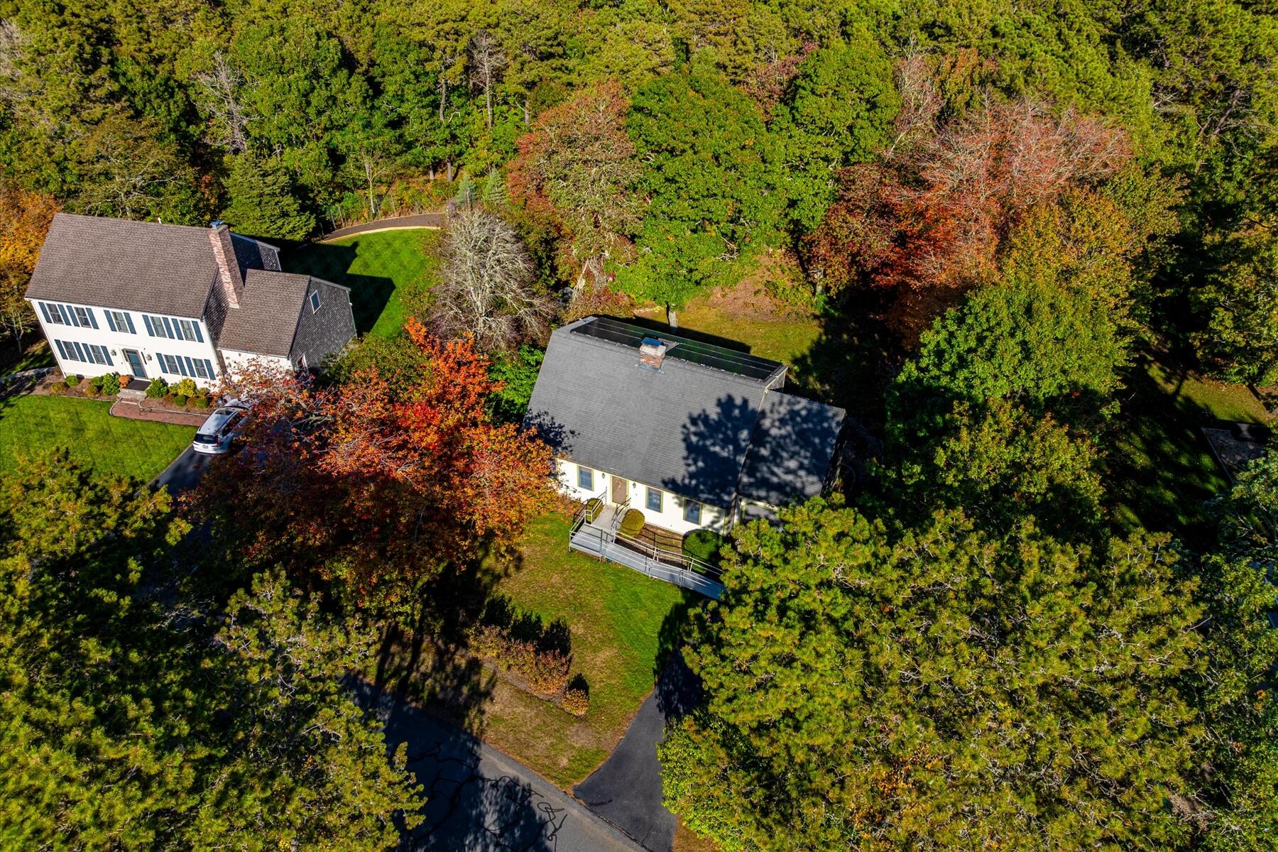 7 Sandy Way Mashpee, MA 02649 - Photo 32 of 41 an aerial view of a house with a yard