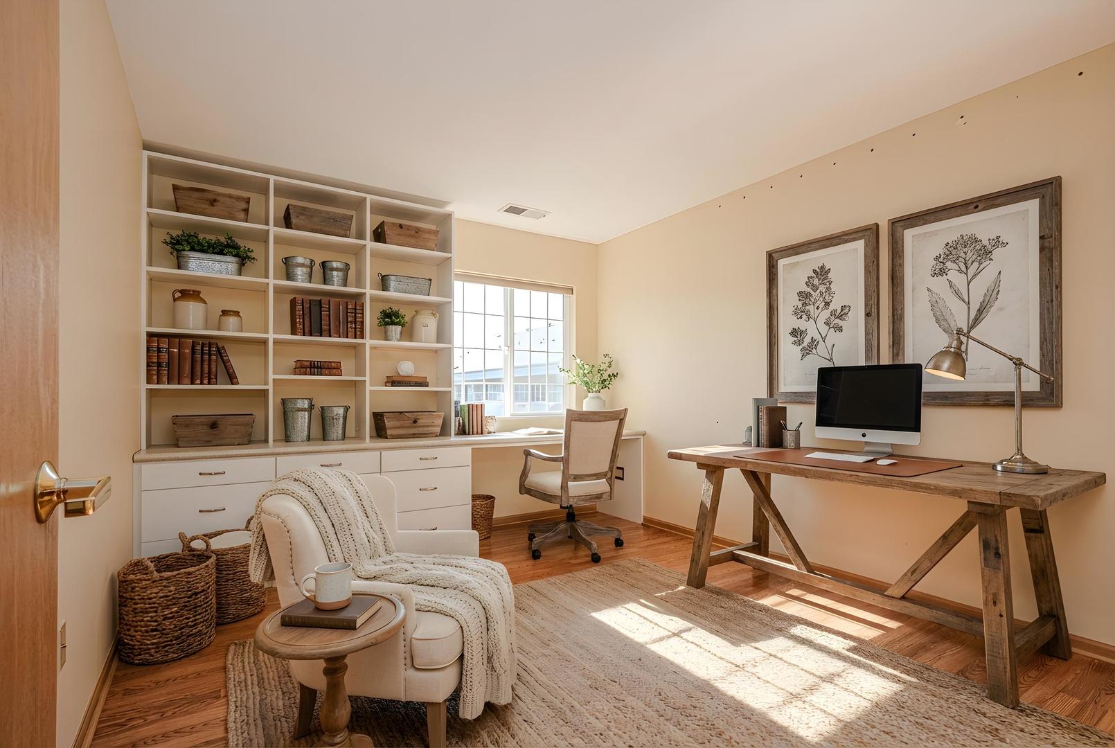 801 North McLean Boulevard, Unit 320 Elgin, IL 60123 - Photo 13 of 38 a work room with furniture a flat screen tv and a window