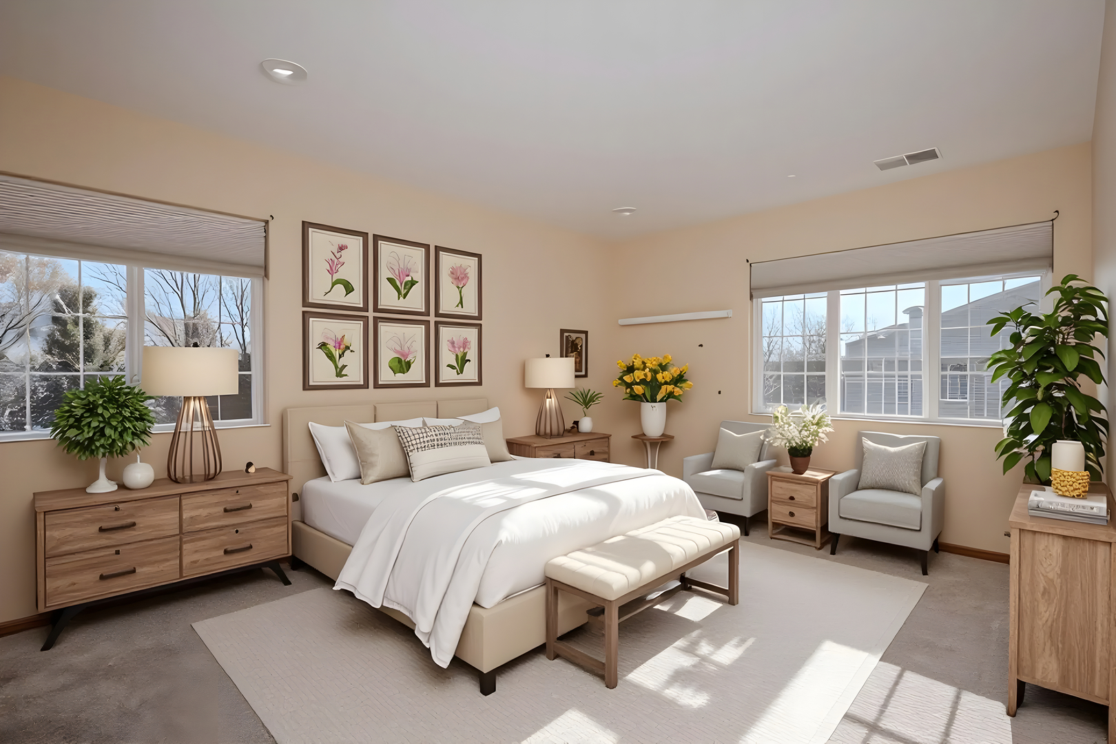 801 North McLean Boulevard, Unit 320 Elgin, IL 60123 - Photo 8 of 37 a bedroom with a bed and a couch