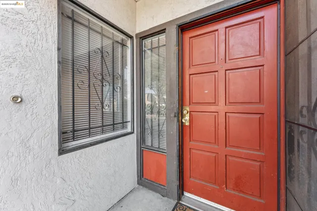 a view of front door with hallway