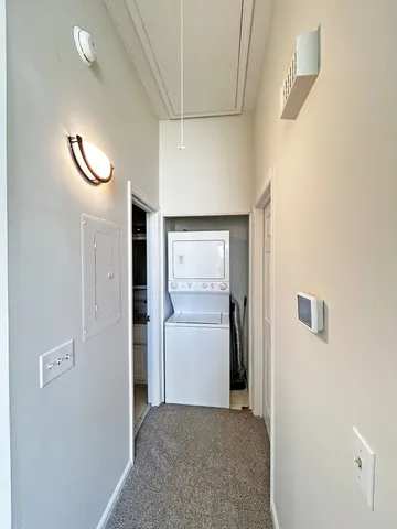 a view of a room with an empty space