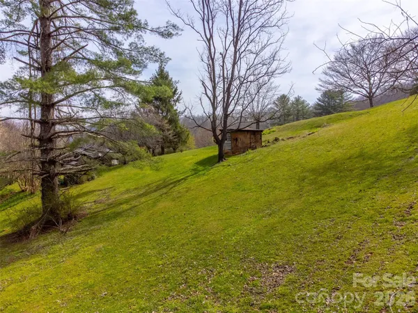a view of a wooden house with a yard