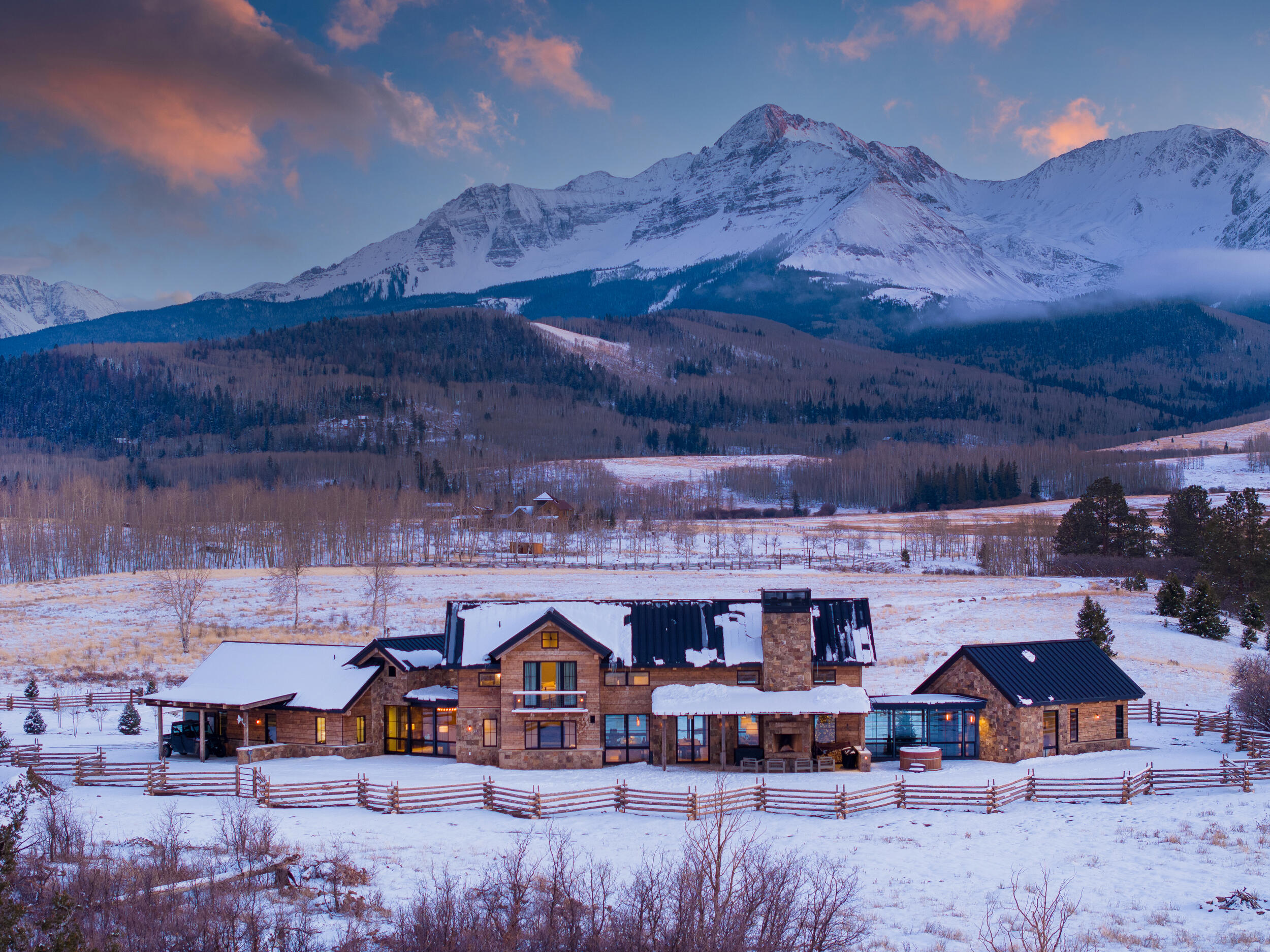 1050 / 973 Posey Road Placerville, CO 81430 - Photo 15 of 18 a view of multiple houses with a yard
