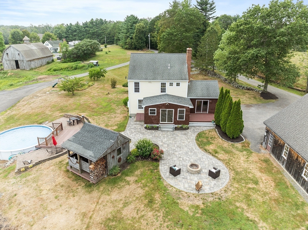 11 Syd Smith Road Westminster, MA 01473 - Photo 37 of 42 an aerial view of a house with backyard space and a lake view