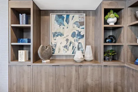 a close view of closet with wooden floor