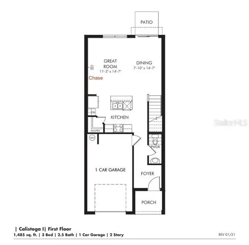 a picture of a bench in front of a building