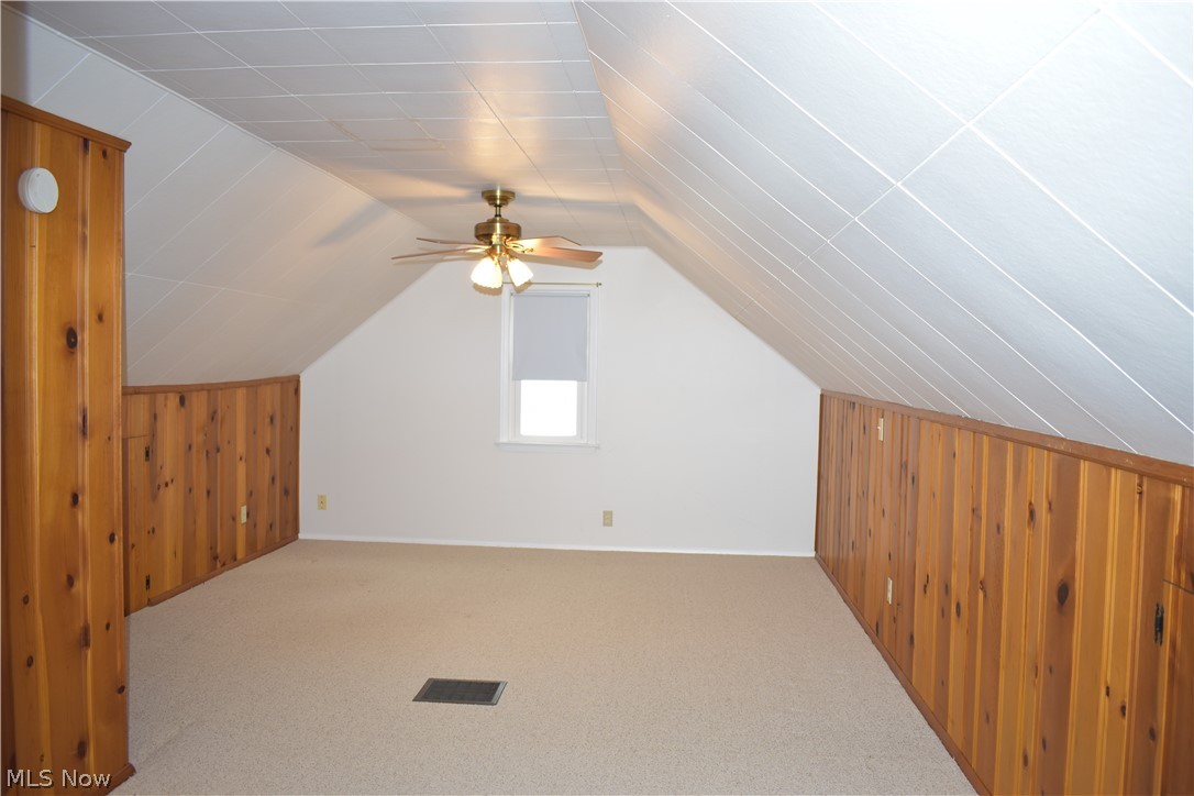 1245 Dayton Street Akron, OH 44310 - Photo 9 of 17 Bedroom #3 on 2nd floor offers knotty pine