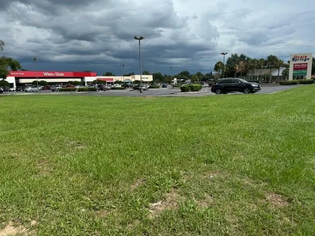an aerial view of a pool