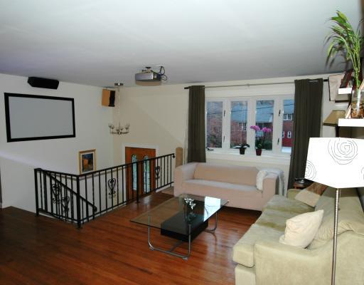 Living Room. Hardwood floors, bay window.