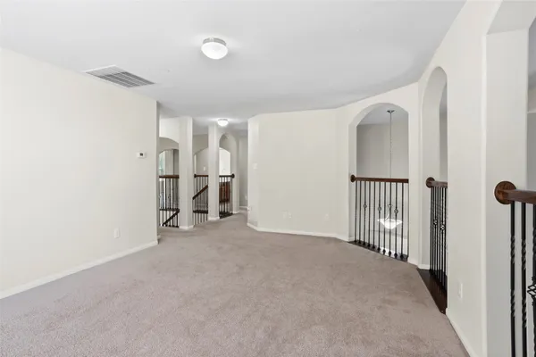 a view of a hallway with closet