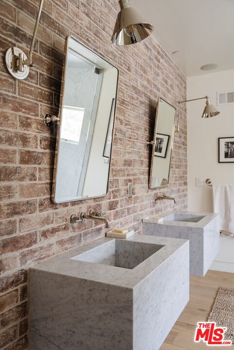 1750 Will Geer Road Topanga, CA 90290 - Photo 31 of 49 a bathroom with a sink and a mirror