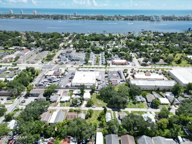 an aerial view of multiple house