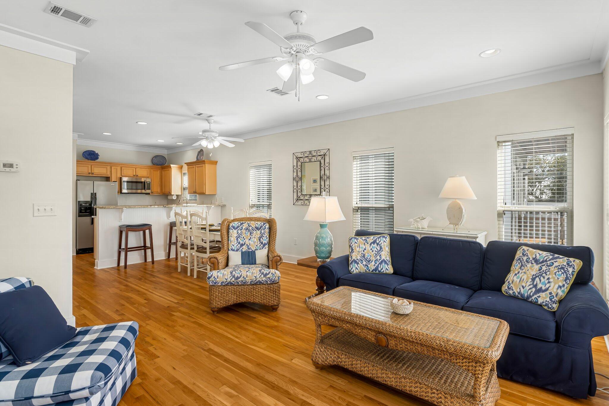 52 Cottage Way, Unit 5 Inlet Beach, FL 32461 - Photo 15 of 54 a living room with furniture ceiling fan and a window