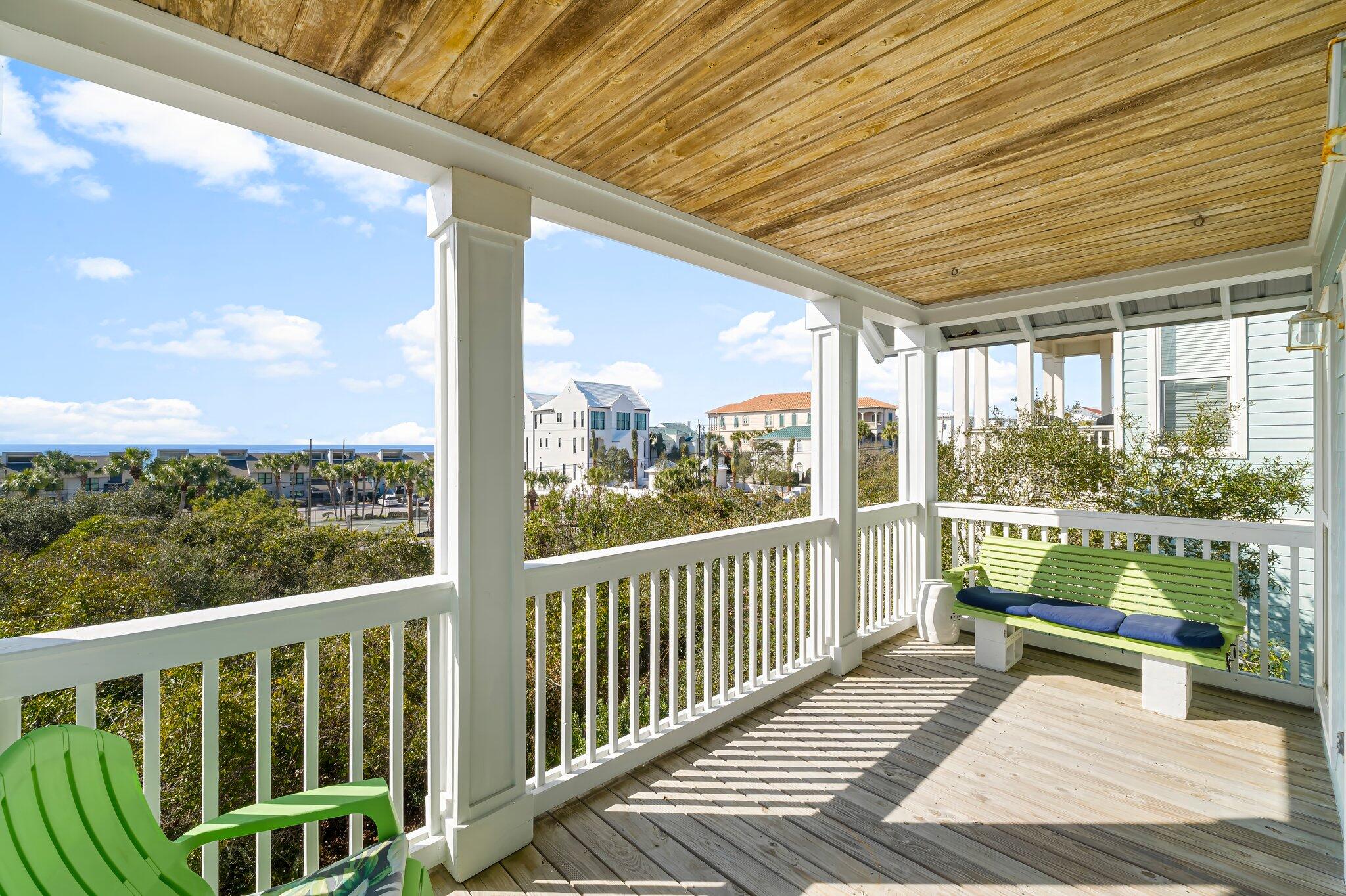 52 Cottage Way, Unit 5 Inlet Beach, FL 32461 - Photo 24 of 54 a view of a balcony with wooden floor