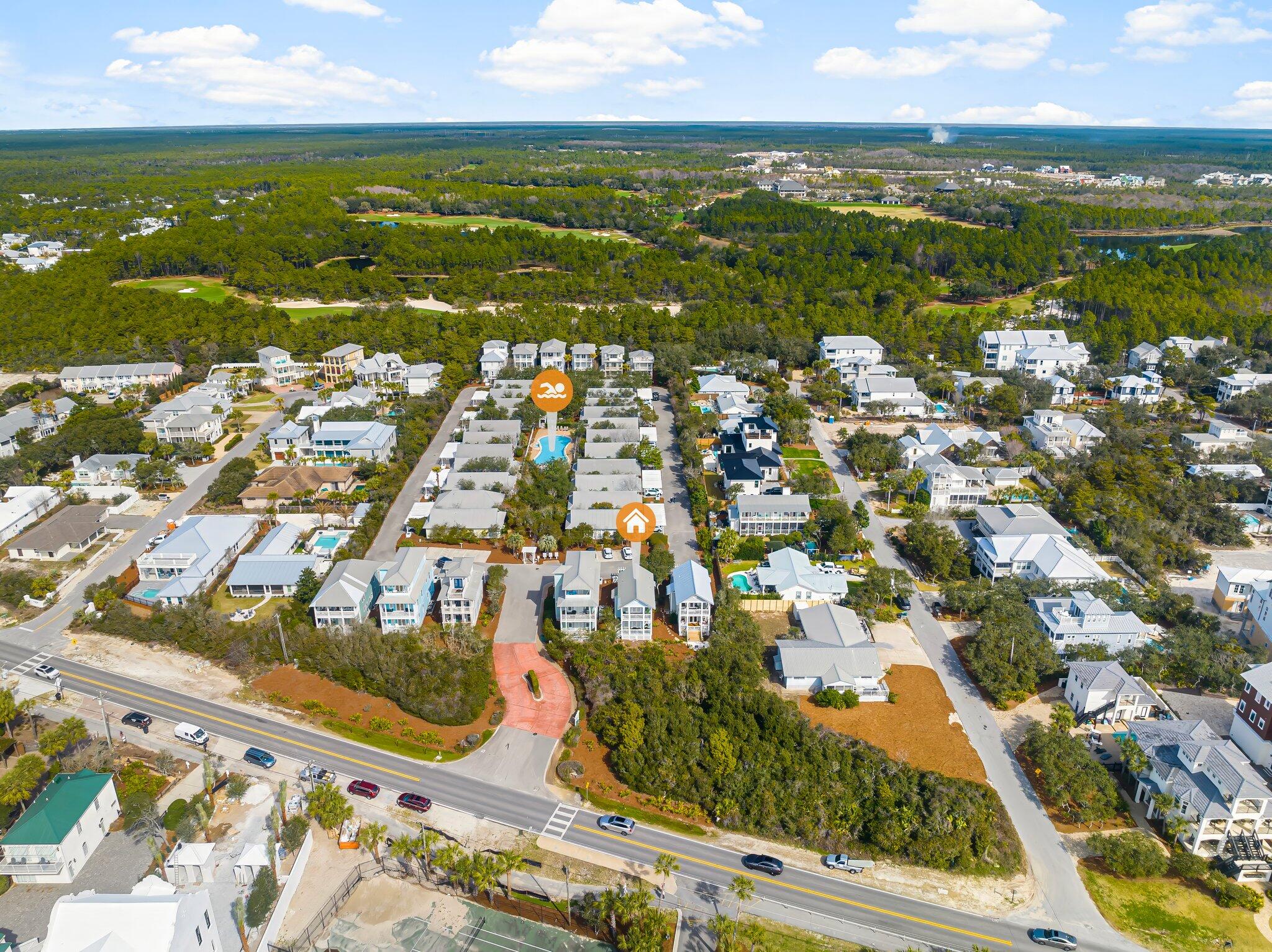 52 Cottage Way, Unit 5 Inlet Beach, FL 32461 - Photo 43 of 54 a view of city and ocean