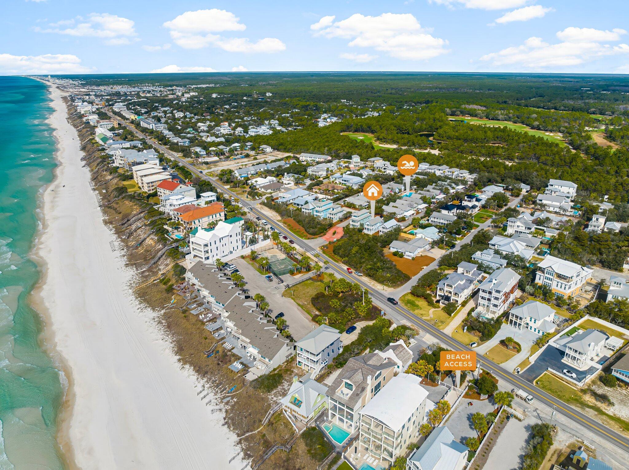52 Cottage Way, Unit 5 Inlet Beach, FL 32461 - Photo 44 of 54 an aerial view of residential building with ocean view