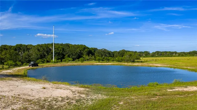 a view of an ocean from a big yard