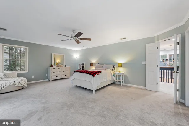 a bed room with a bed and a couch