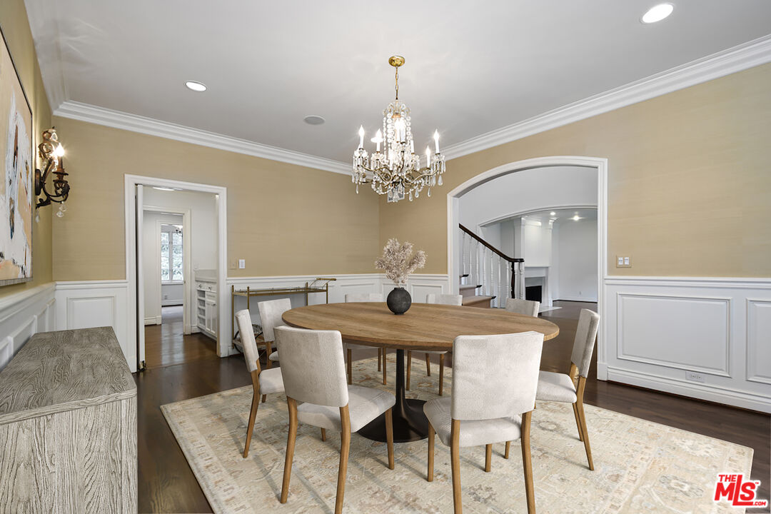 3254 Oakdell Road Studio City, CA 91604 - Photo 17 of 49 a view of a dining room with furniture and wooden floor