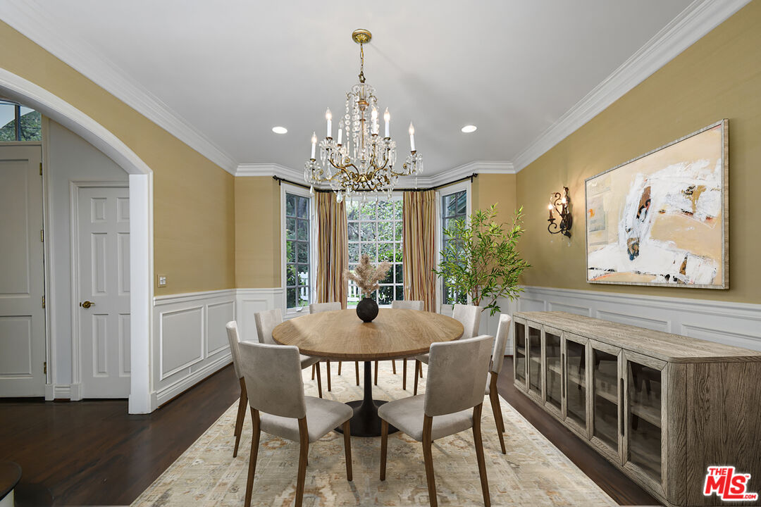 3254 Oakdell Road Studio City, CA 91604 - Photo 20 of 49 a view of a dining room with furniture window and wooden floor