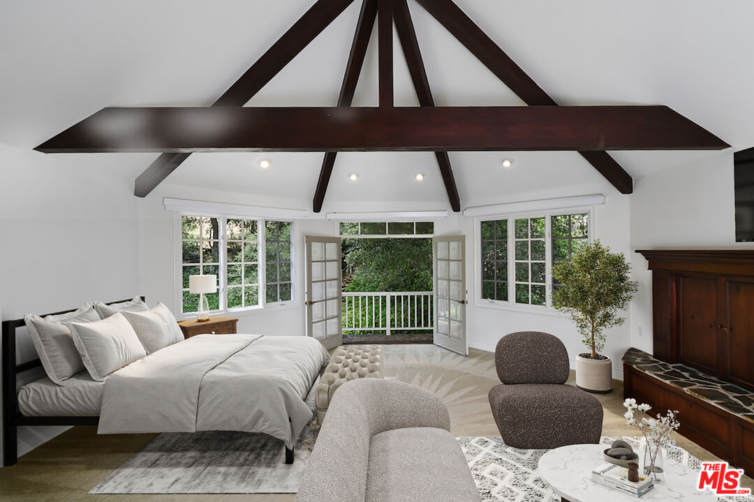3254 Oakdell Road Studio City, CA 91604 - Photo 41 of 49 a bedroom with furniture and a large window