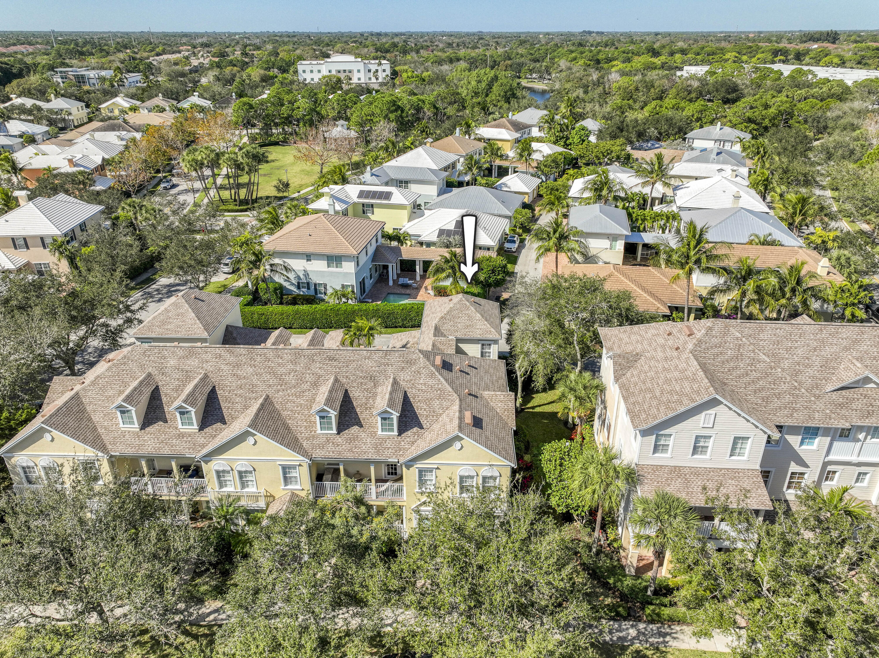 120 West Thatch Palm Circle Jupiter, FL 33458 - Photo 35 of 41 an aerial view of residential houses with outdoor space and street view