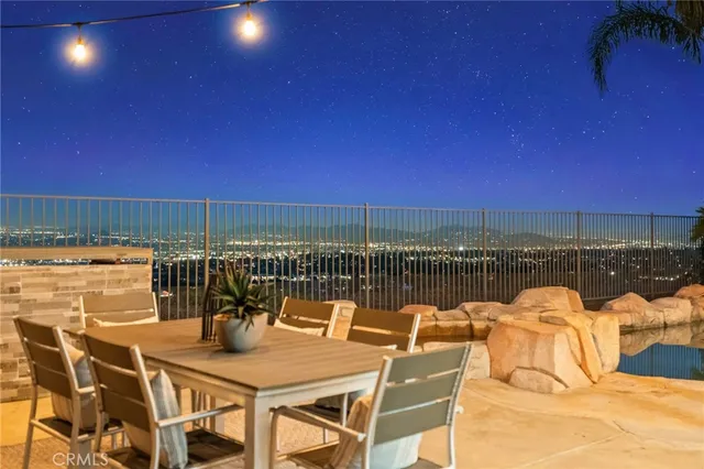 a view of a terrace with couches