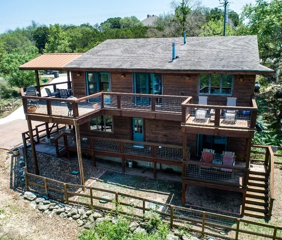 a view of a table and chairs in patio
