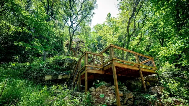 a view of a lake with houses