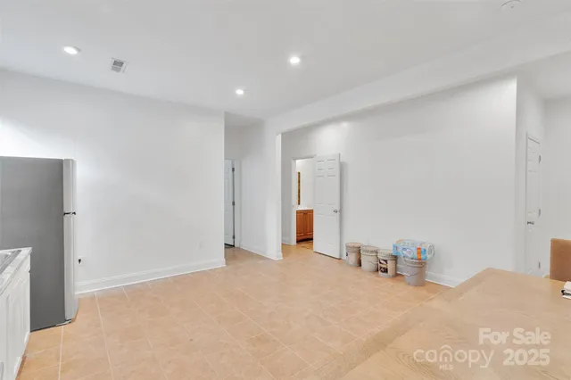 a view of small space with wooden floor