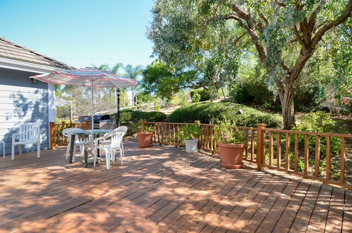 4132 Olive Hill Road Fallbrook, CA 92028 - Photo 19 of 25 Large Deck off Kitchen/Family Room Area with Built-In Barbecue