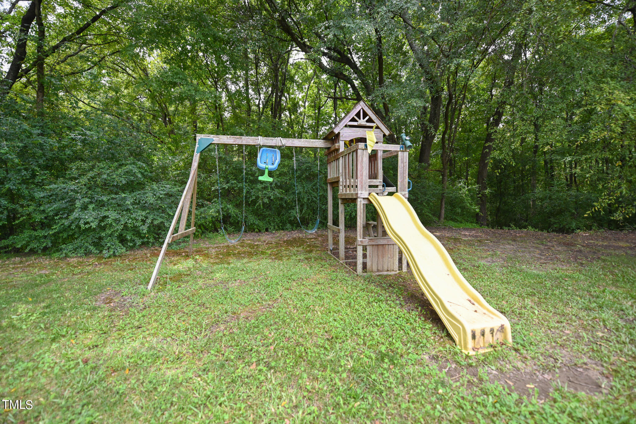 124 Evans Road Princeton, NC 27569 - Photo 42 of 44 a view of a yard with a slide