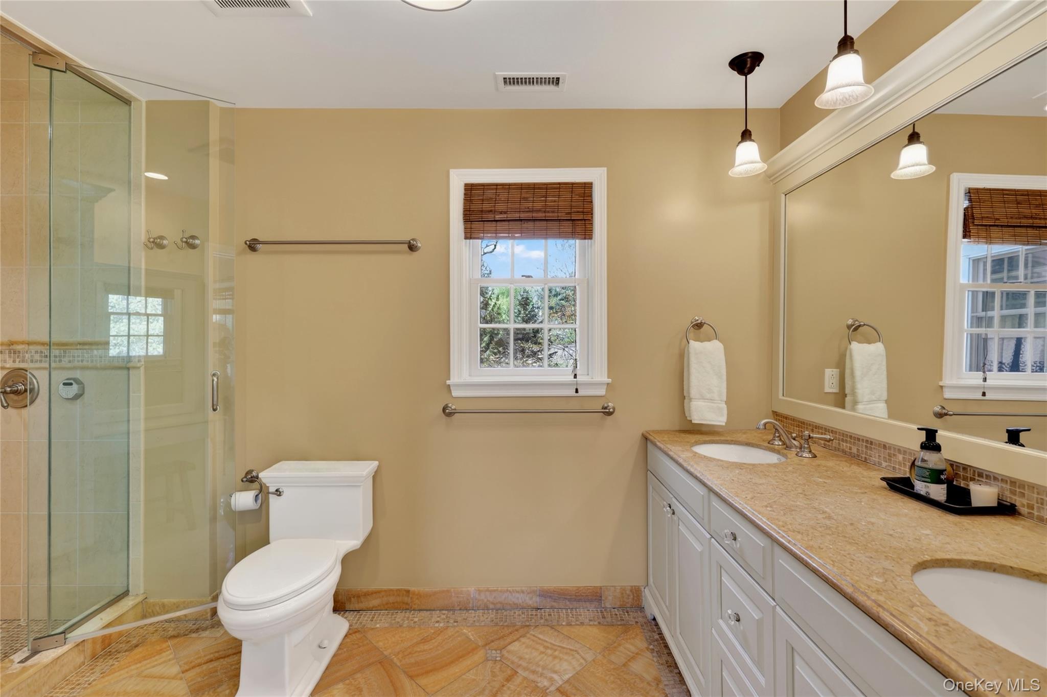 301 Bear Ridge Road Pleasantville, NY 10570 - Photo 22 of 48 Full bath with double sinks and step in steam shower.