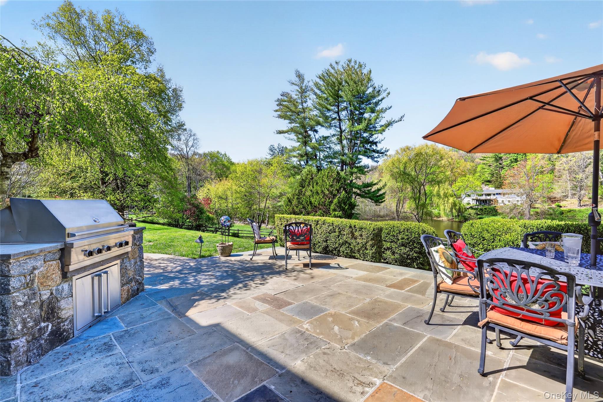 301 Bear Ridge Road Pleasantville, NY 10570 - Photo 37 of 48 Stone patio with awesome BBQ!
