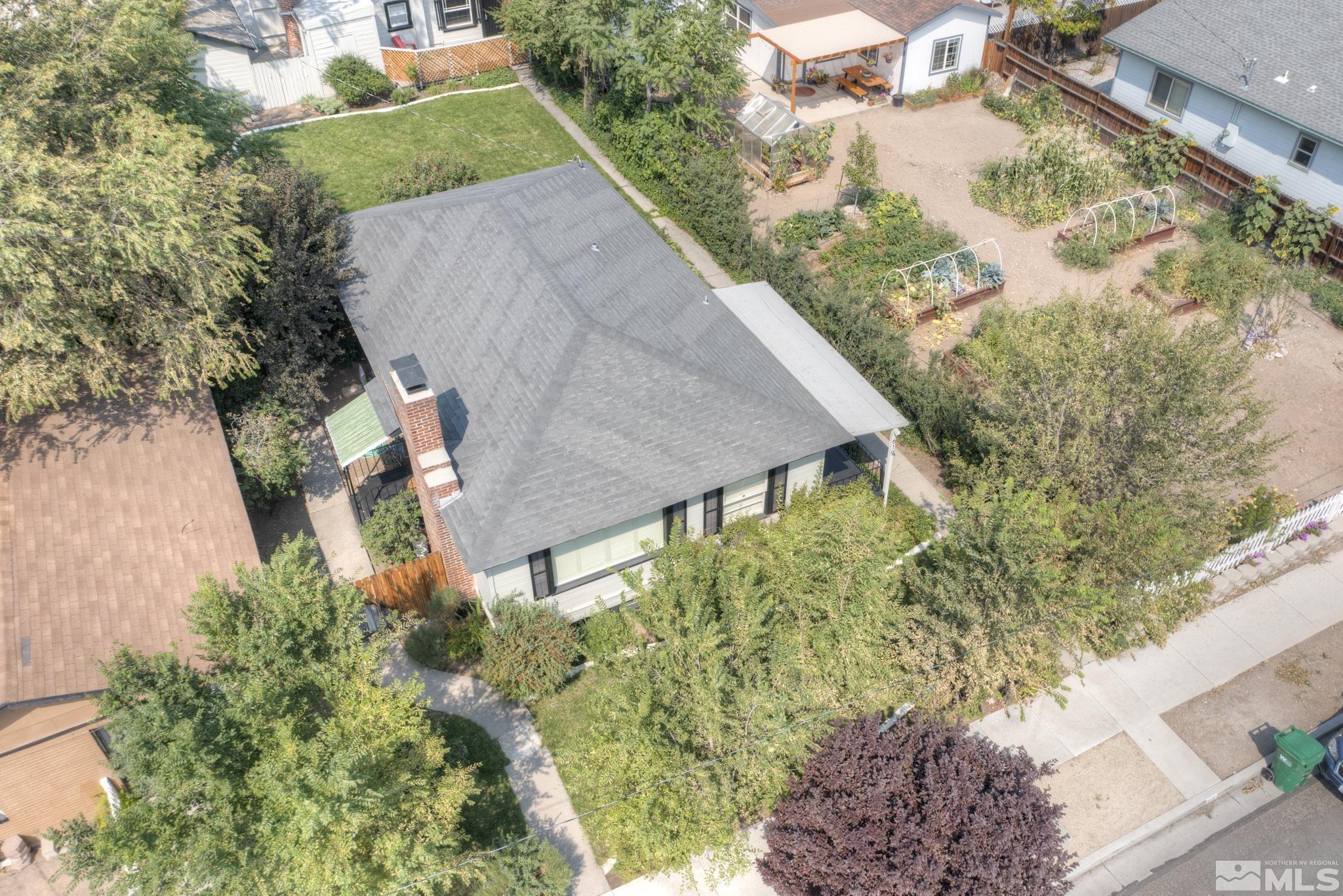 619 Thoma Street Reno, NV 89502 - Photo 34 of 40 an aerial view of a house with a yard and plants