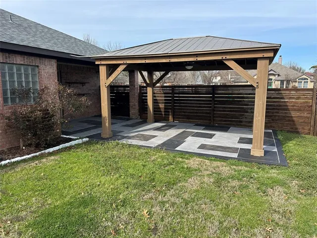 a backyard of a house