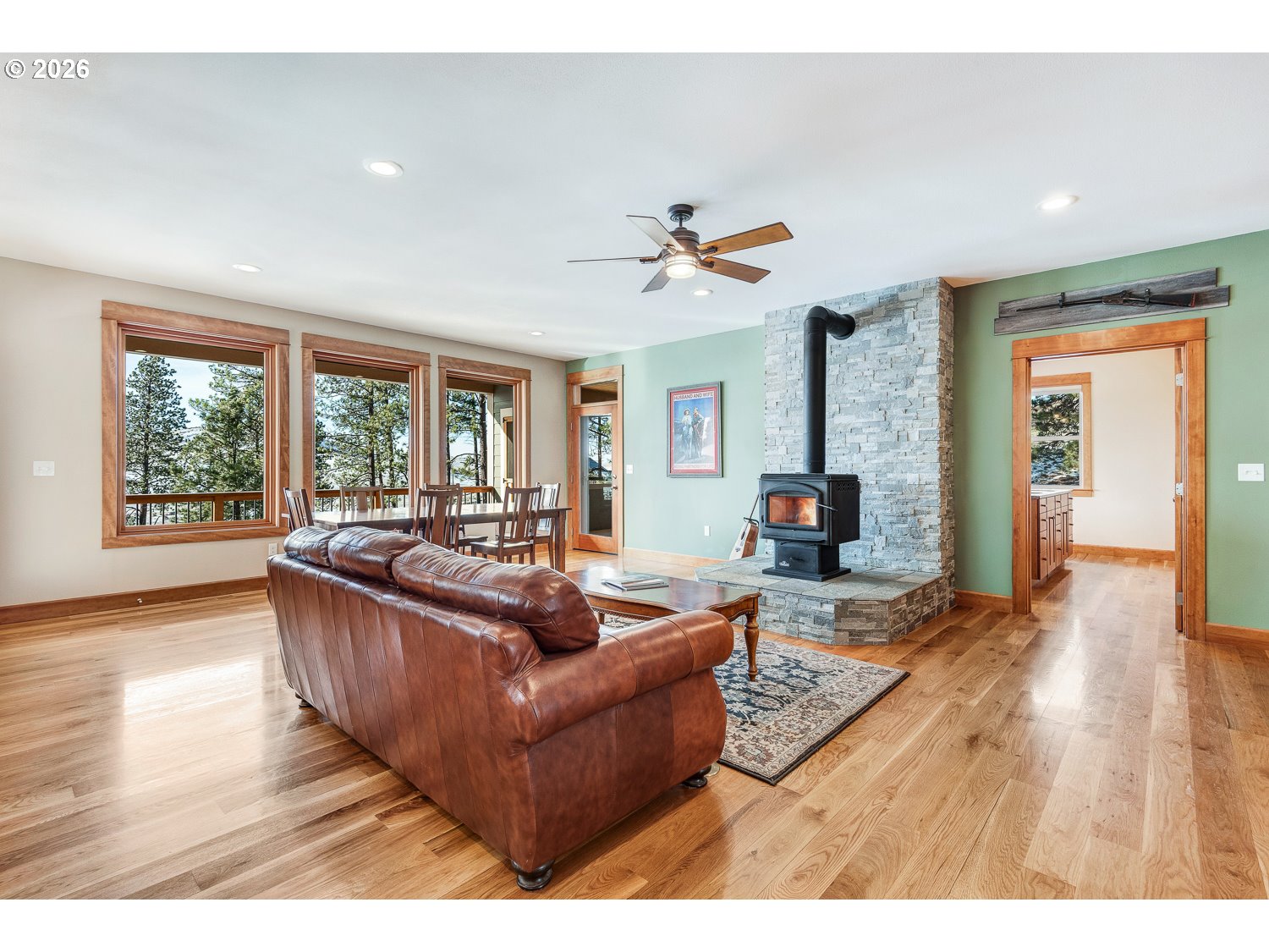 61615 High Valley Road Union, OR 97883 - Photo 13 of 47 a living room with furniture and a large window