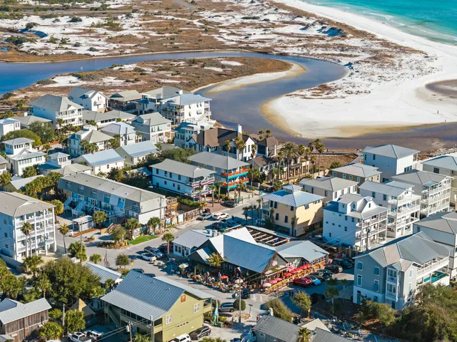 an aerial view of a city