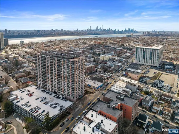 an aerial view of a city