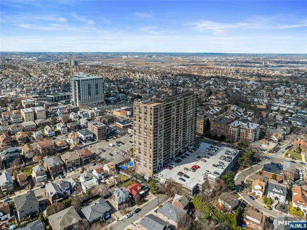 an aerial view of a city