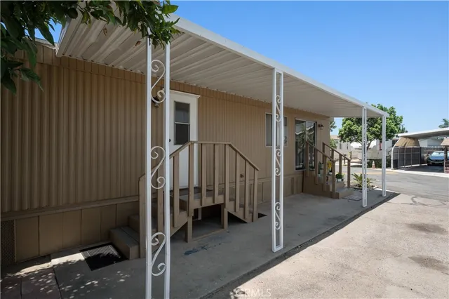 a view of a house with a patio