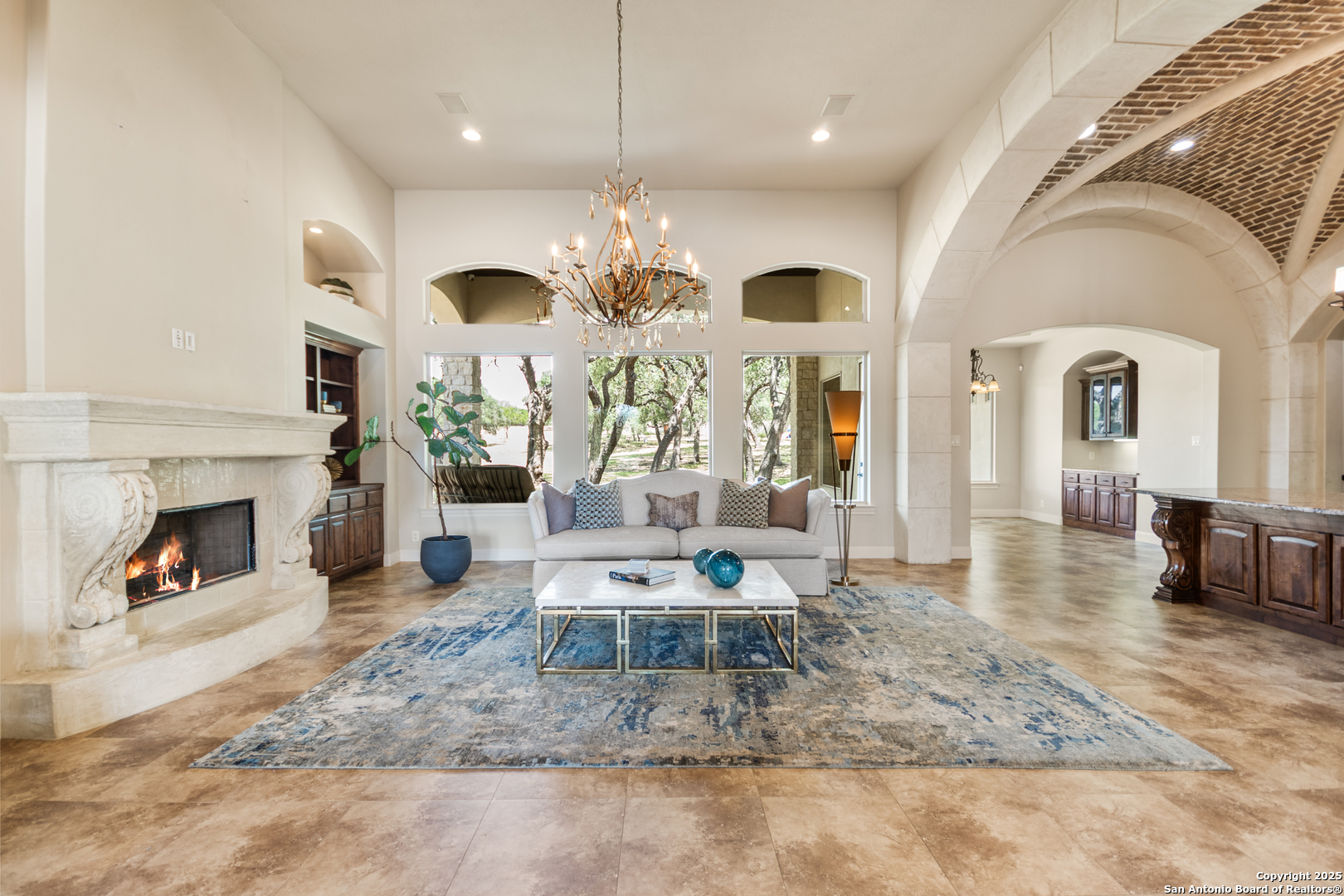 68 Brook Ridge Fair Oaks Ranch, TX 78015 - Photo 5 of 69 a living room with fireplace furniture and a fireplace